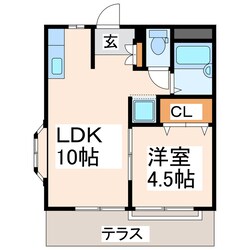 神山ハイツⅤの物件間取画像